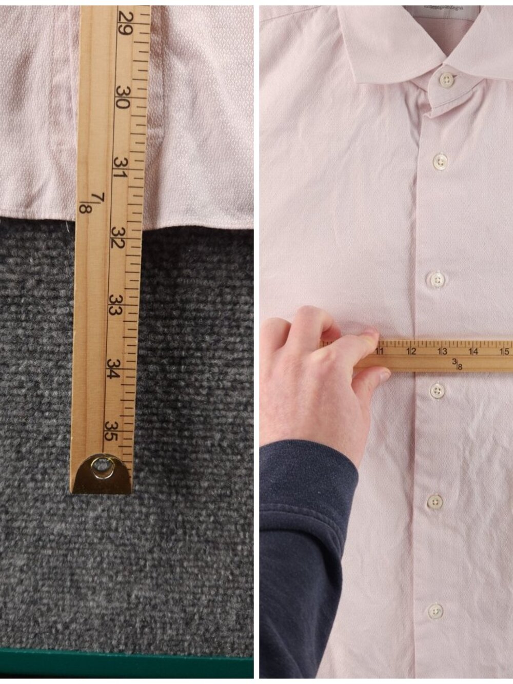 Ermenegildo Zegna Turkey Geometric 17.75 Cotton Pink Luxury Shirt Button Up Men - Picture 12 of 16